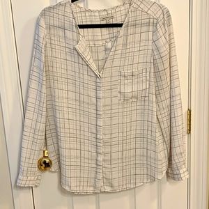 Calvin Klein Jeans M white and grey blouse